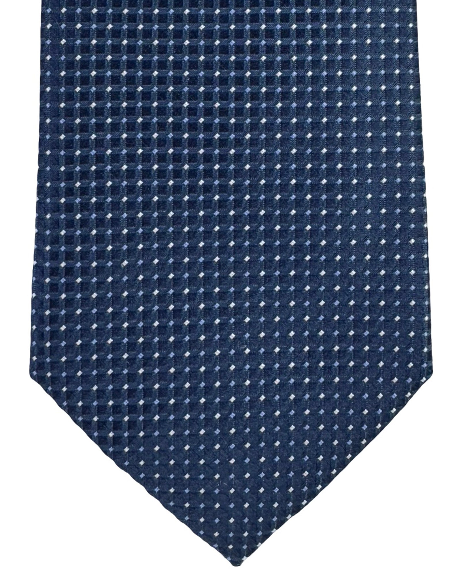 Armani Tie Dark Blue Micro Dots