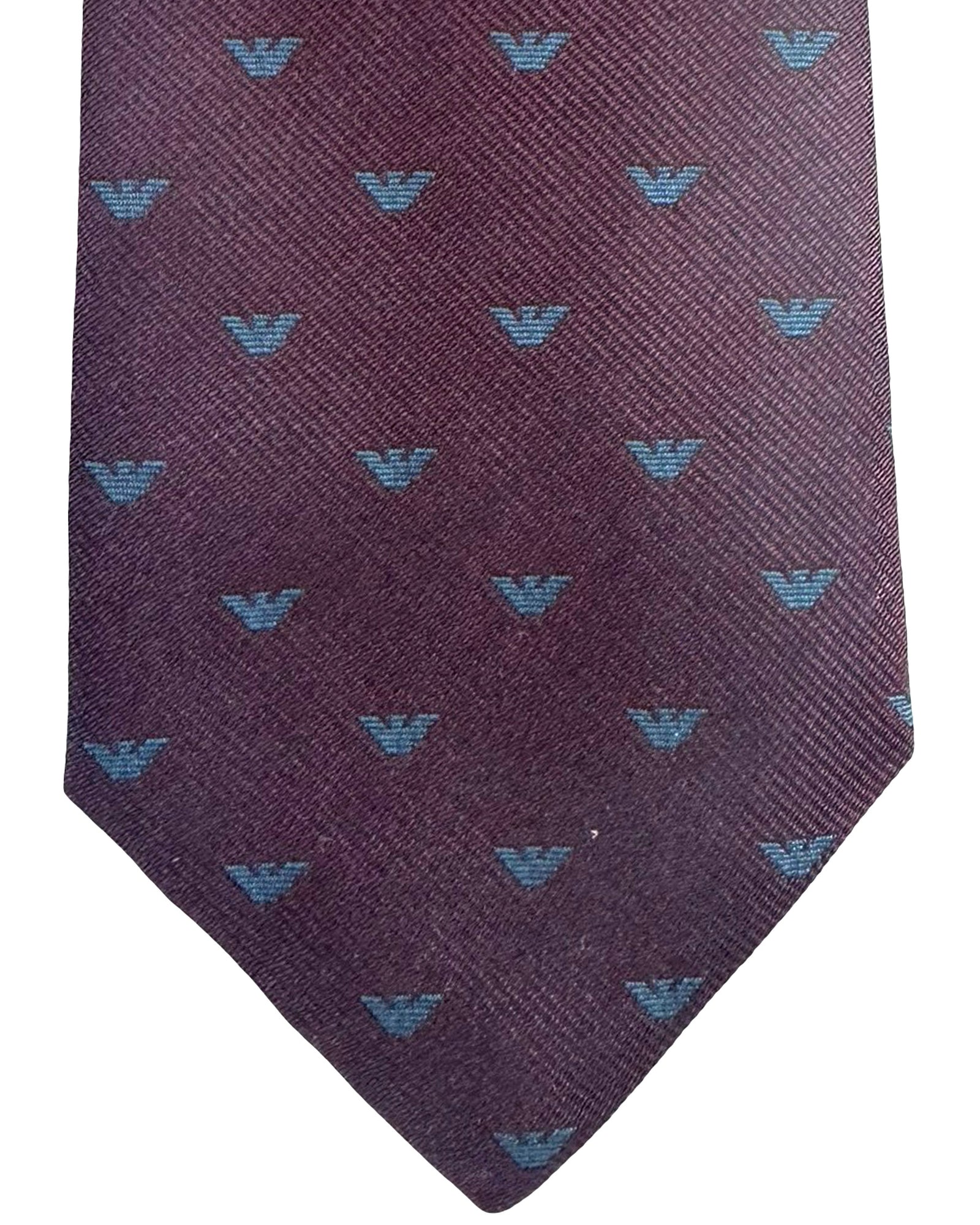 Armani Tie Bordeaux Eagle Logo SALE