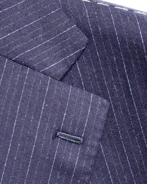 Cesare Attolini Suit Midnight Blue Pin Stripe - Wool EU 46/ US 36