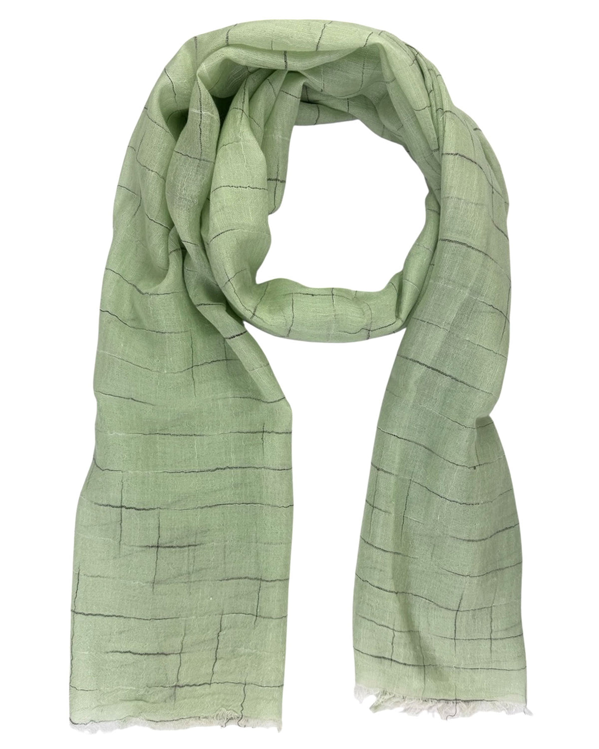 Cesare Attolini Scarf Mint Green - Linen Silk Shawl