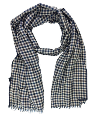 Cesare Attolini Scarf Check - Large Cashmere Cotton Shawl