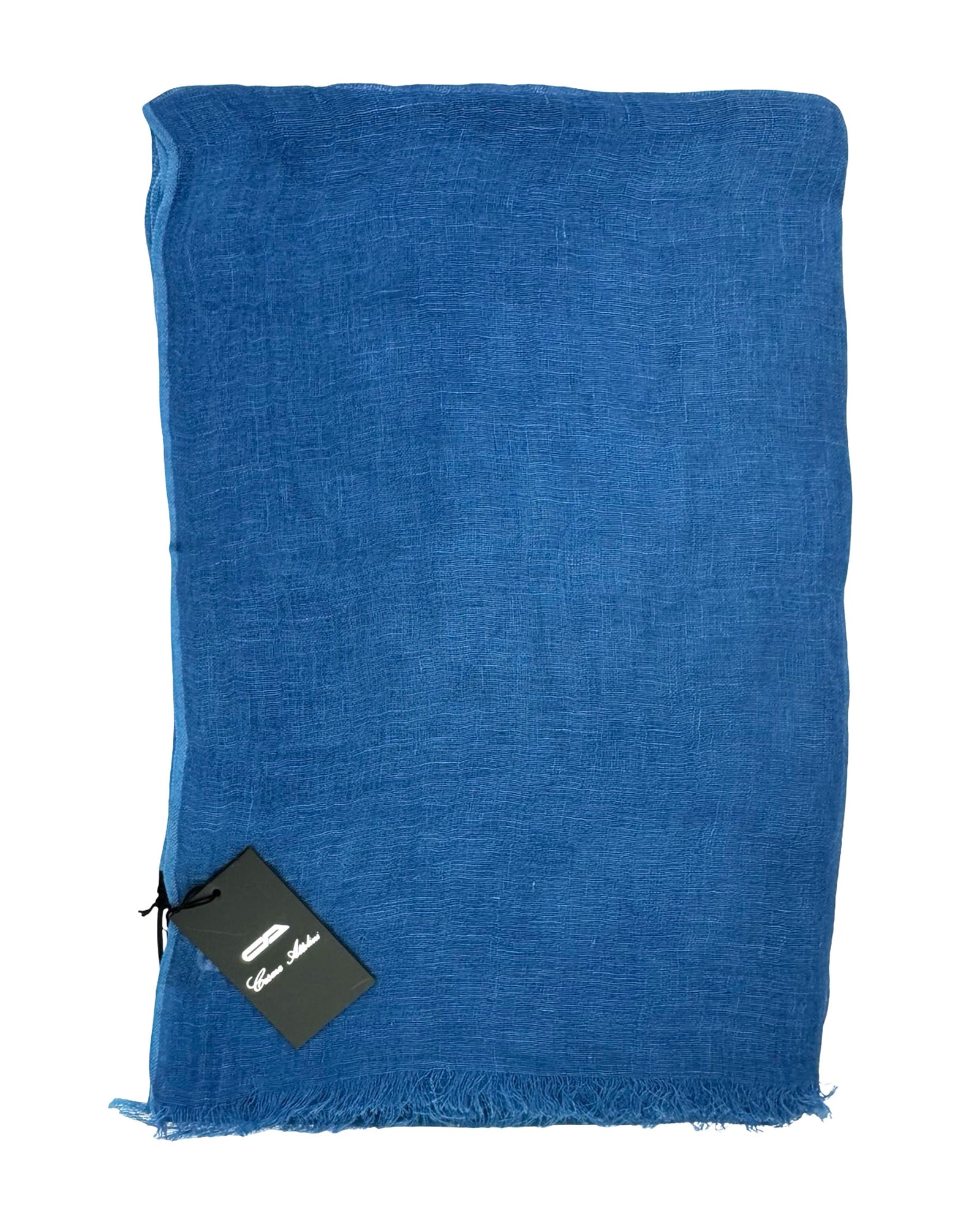 Cesare Attolini Linen Scarf Royal Blue