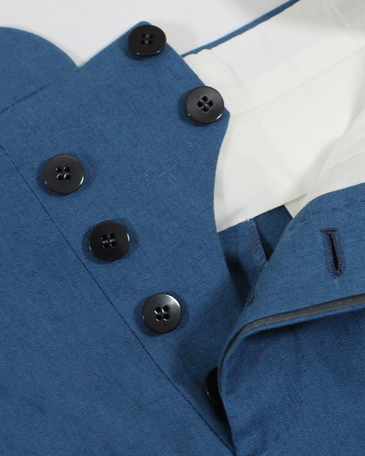 Cesare Attolini Suit Dark Blue Linen EU 46/ US 36 SALE