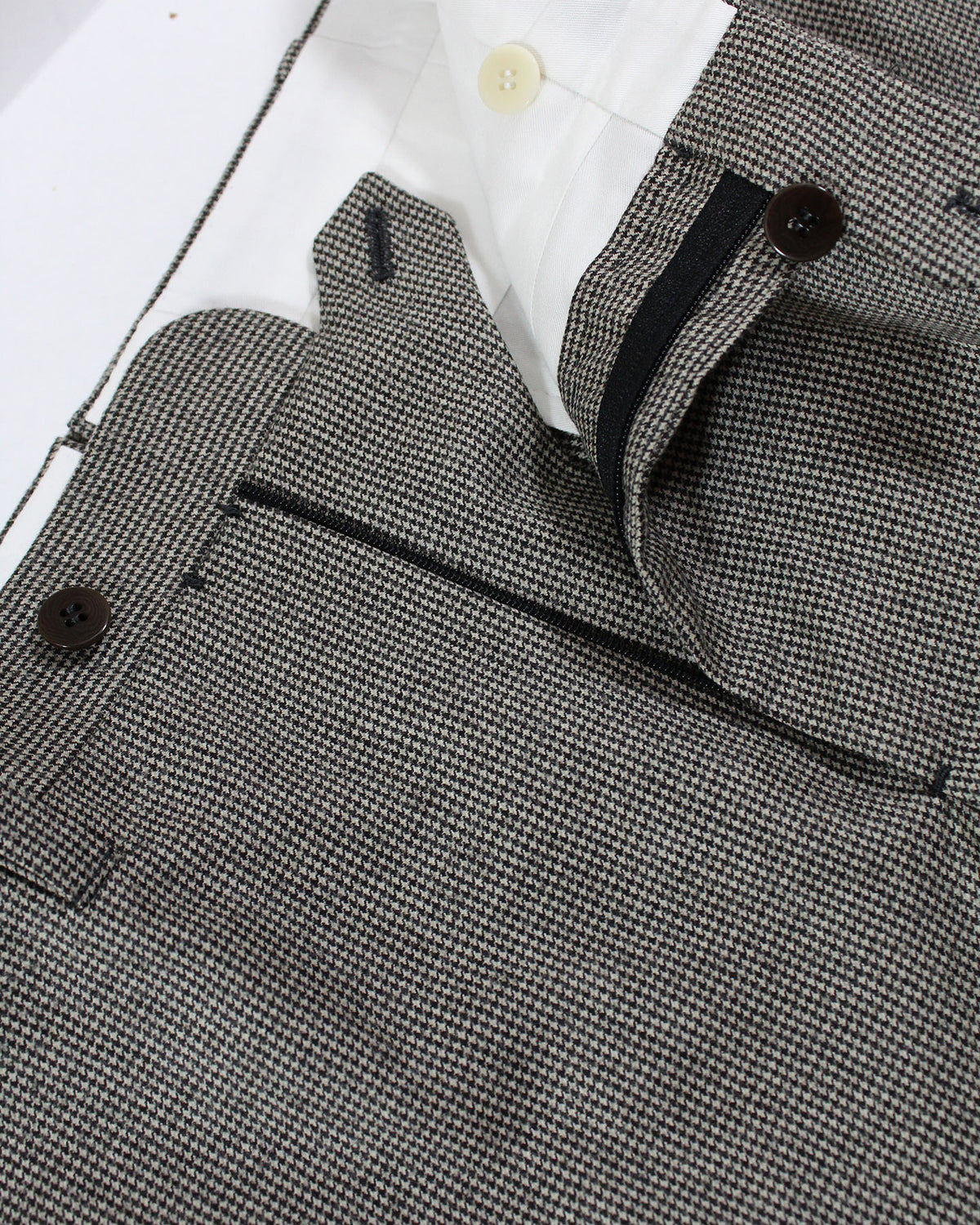 Cesare Attolini Suit Beige Brown Houndstooth Wool EU 54/ US 44 SALE