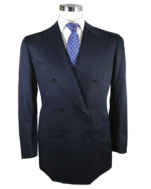 Cesare Attolini Suit Navy Double Breasted