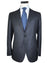 Cesare Attolini Suit Gray Royal Blue Stripes - Pleated Pants EU 50/ US 40 SALE