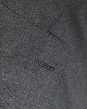 Charcoal Gray Men Suit Lapel