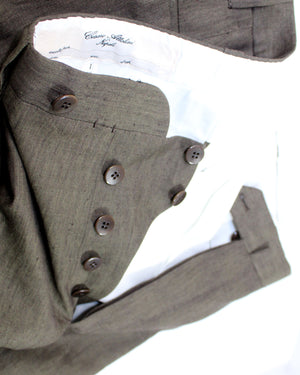 Pants Cesare Attolini Suit Brown Linen 