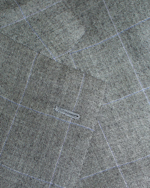 Cesare Attolini Wool Suit Gray Windowpane Design EU 50/ US 40
