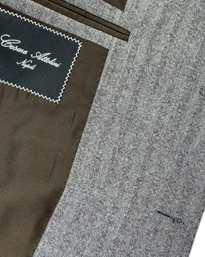 Cesare Attolini Wool Suit Gray Taupe 