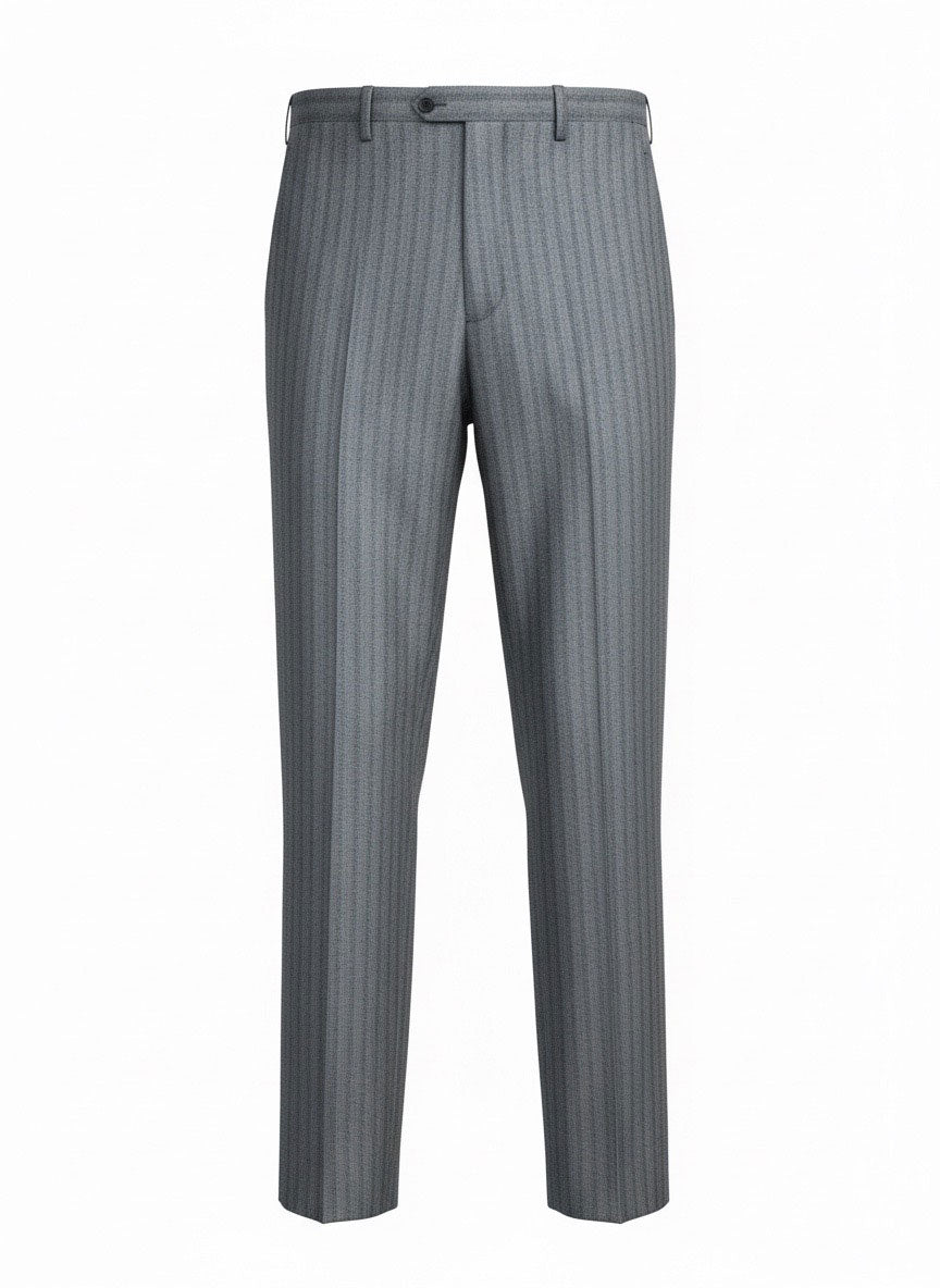 Cesare Attolini Wool Suit Gray Stripes EU 54/ US 44