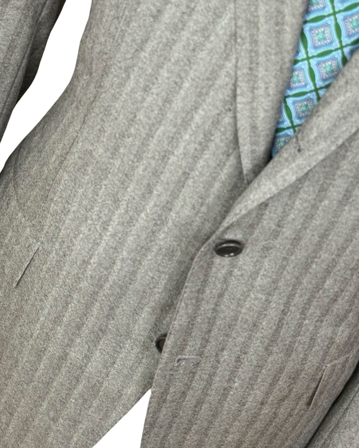 Cesare Attolini Wool Suit Gray Stripes EU 54/ US 44