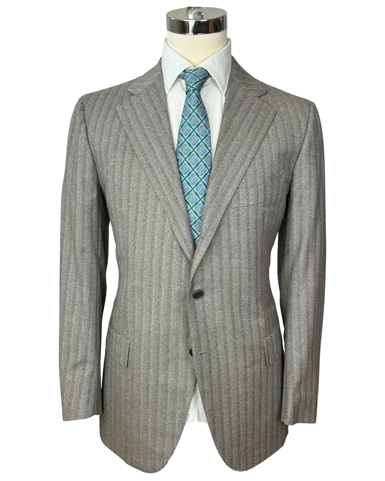 Cesare Attolini Suit Gray Stripes 