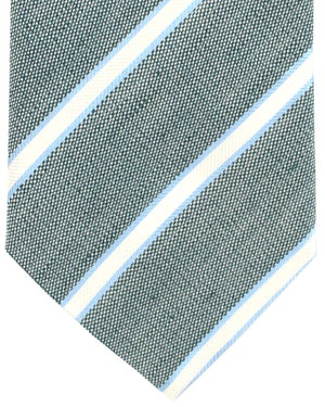 Cesare Attolini Silk Tie Blue Stripes