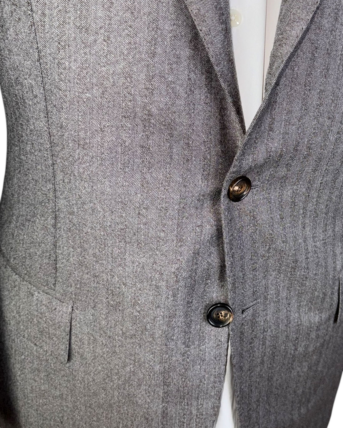Attolini Wool Suit Gray Taupe 