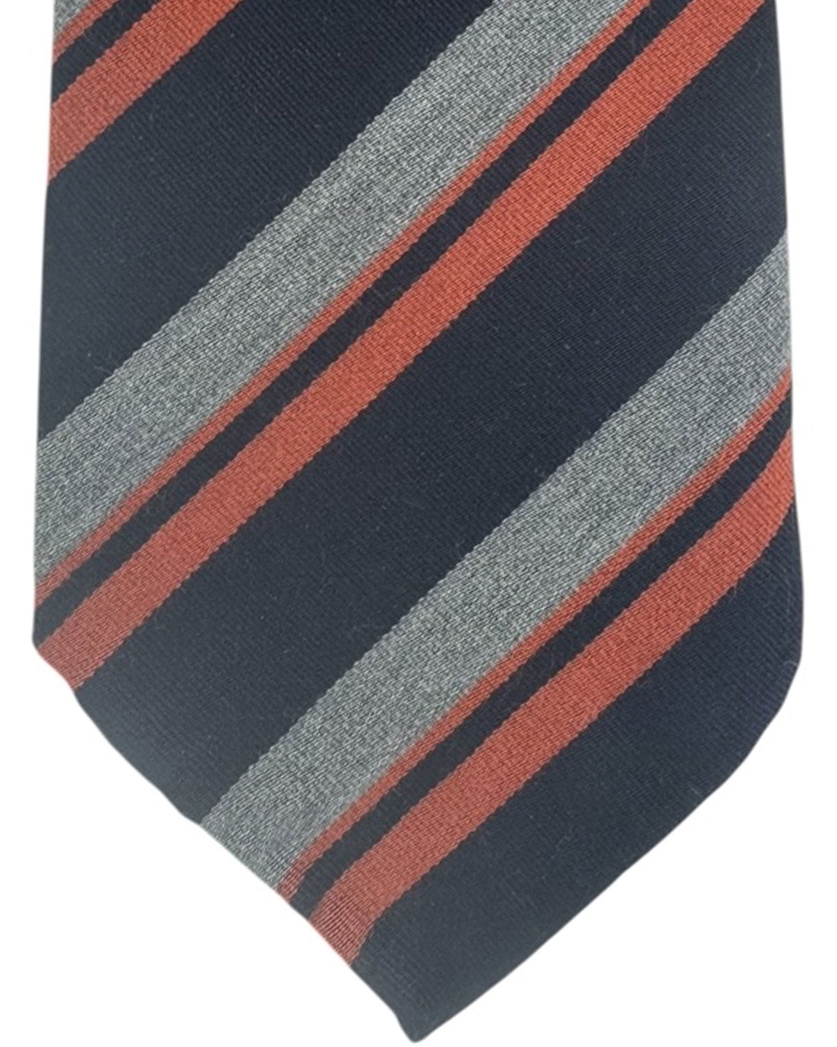 Cesare Attolini Wool Unlined Tie Gray Stripes