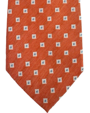 Attolini Tie Peach Mini Squares