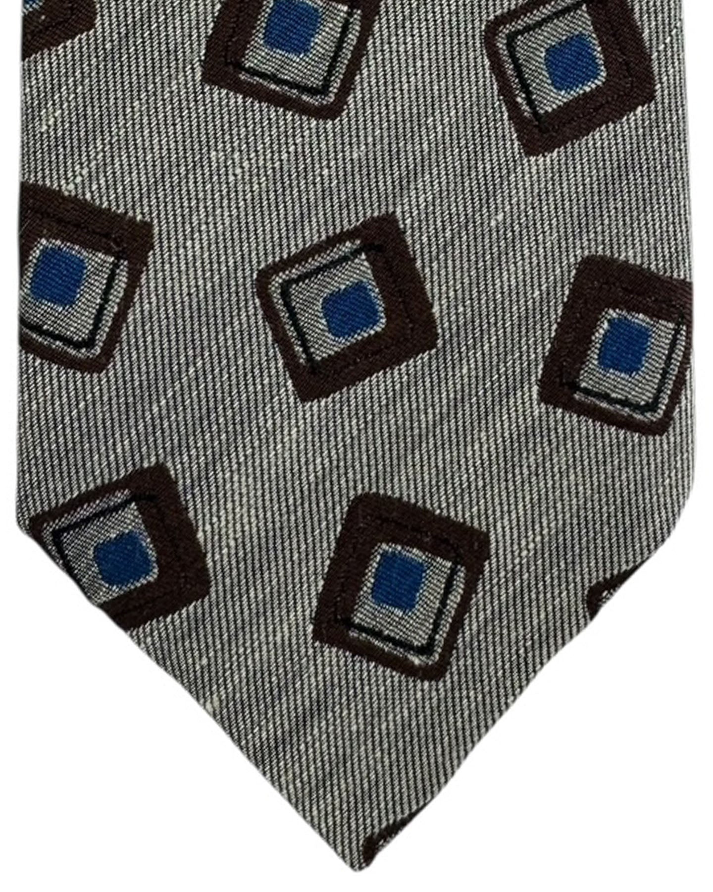 Barba Sevenfold Tie Gray Royal Blue Brown