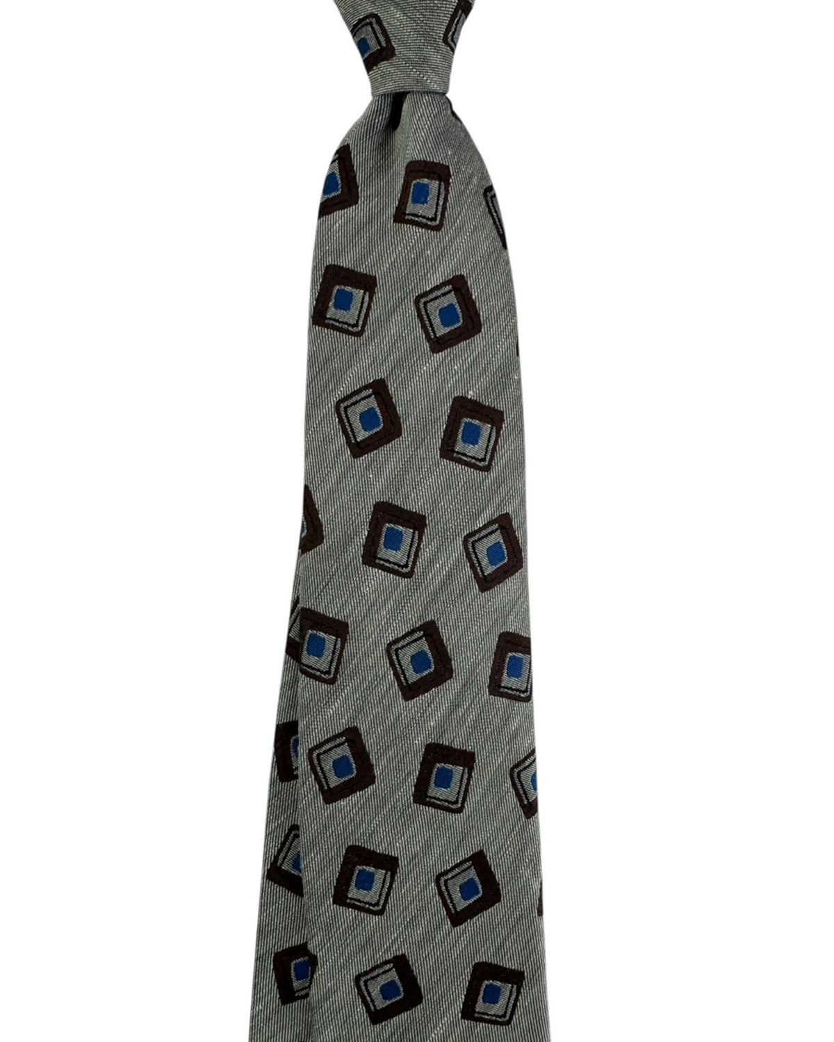 Barba Sevenfold Tie Gray Royal Blue Brown