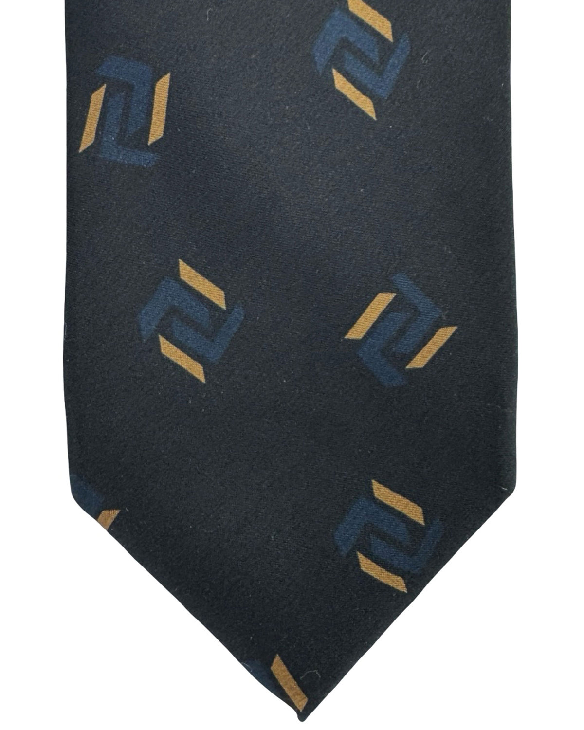 Barba Sevenfold Tie Dark Gray Geometric - Sartorial