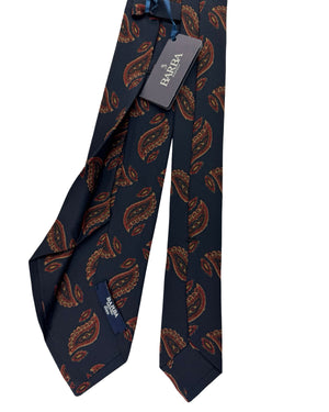 Barba Sevenfold Tie Midnight Blue Maroon Paisley SALE