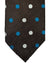 Barba Sevenfold Tie Brown Teal Silver Dots Design - Sartorial Neckwear