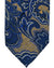 Barba Sevenfold Tie Dark Blue Brown Taupe Olive Paisley Design - Sartorial Neckwear