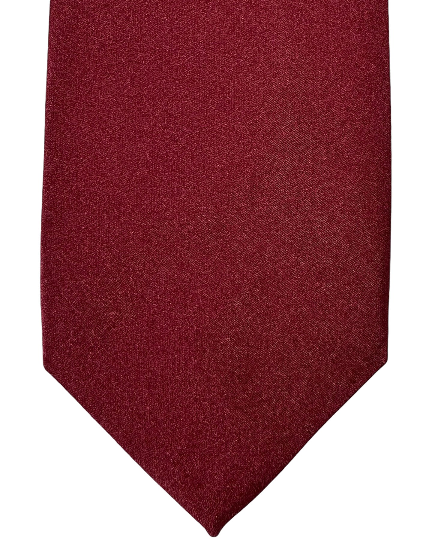 Barba Sevenfold Tie Maroon Solid Design - Sartorial Neckwear