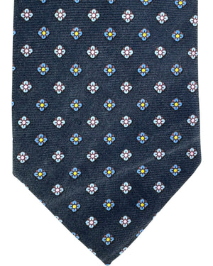 Battistoni Tie Navy Mini Flowers Geometric