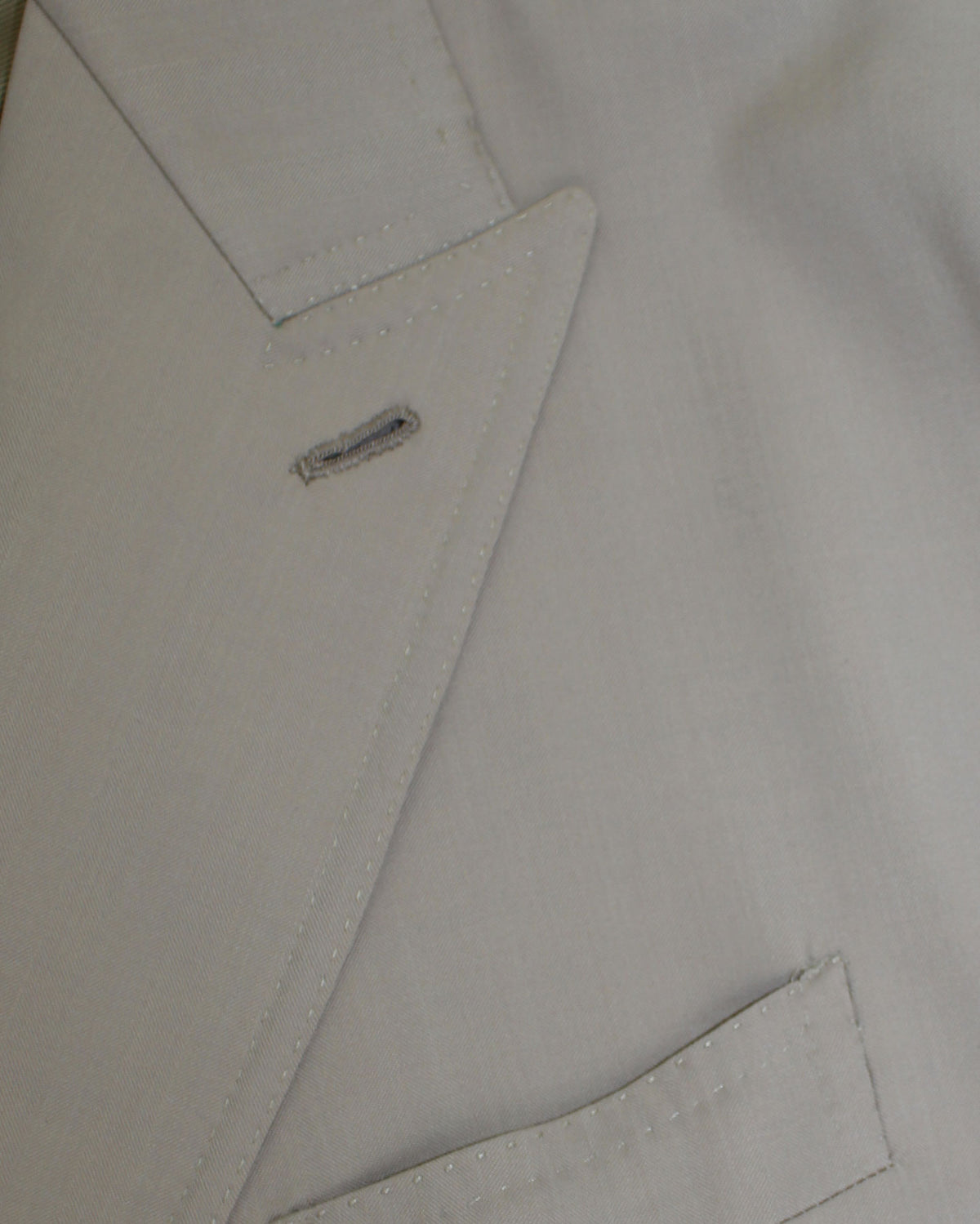 Luigi Borrelli Suit Beige Double Breasted Peak Lapel EU 52/ US 42