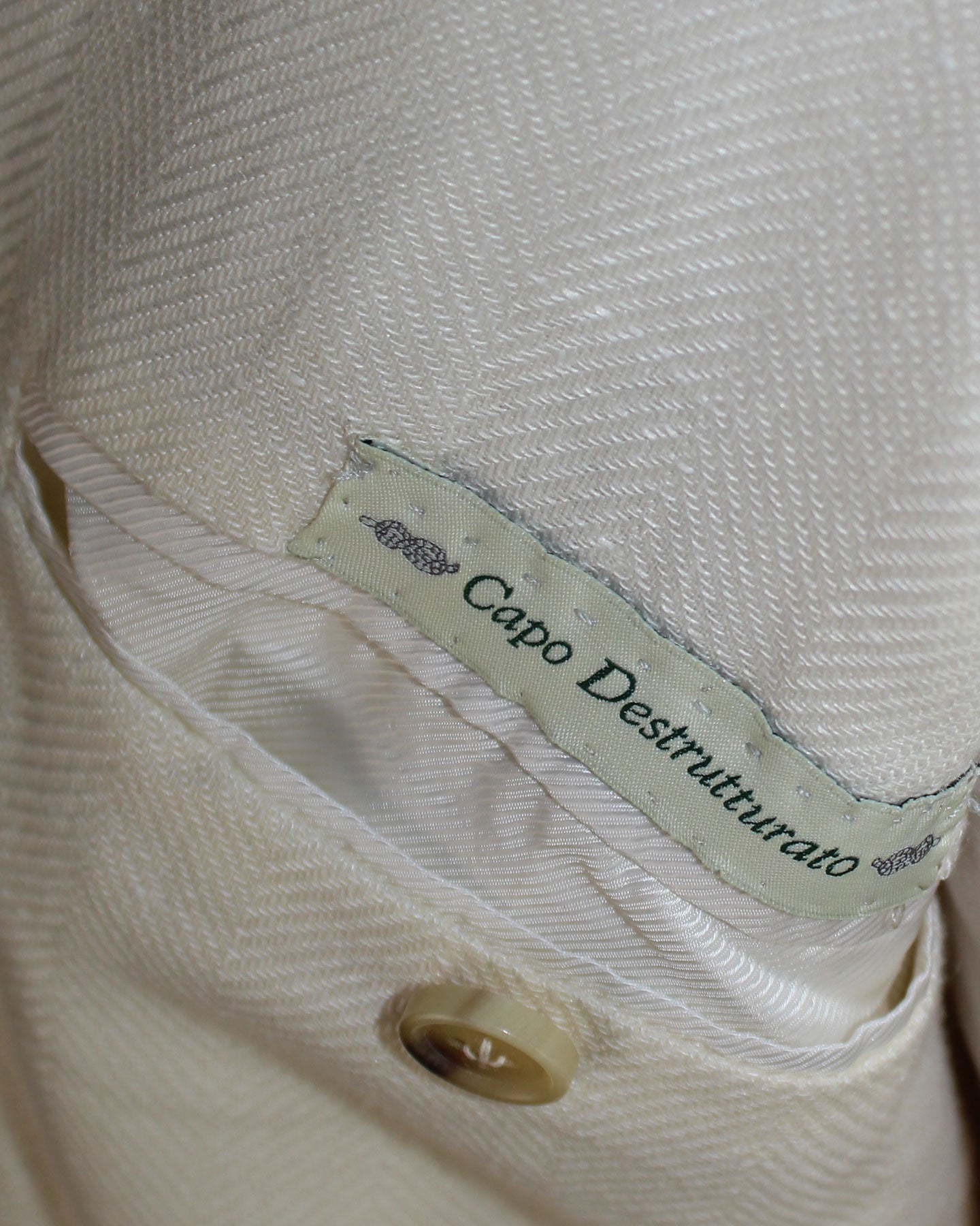 Borrelli Sport Coat Beige- White Linen Wool 