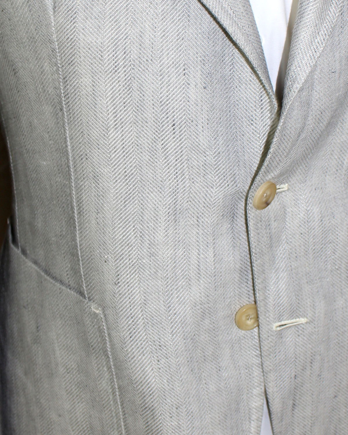 Luigi Borrelli Sport Coat Gray Wool Silk Linen