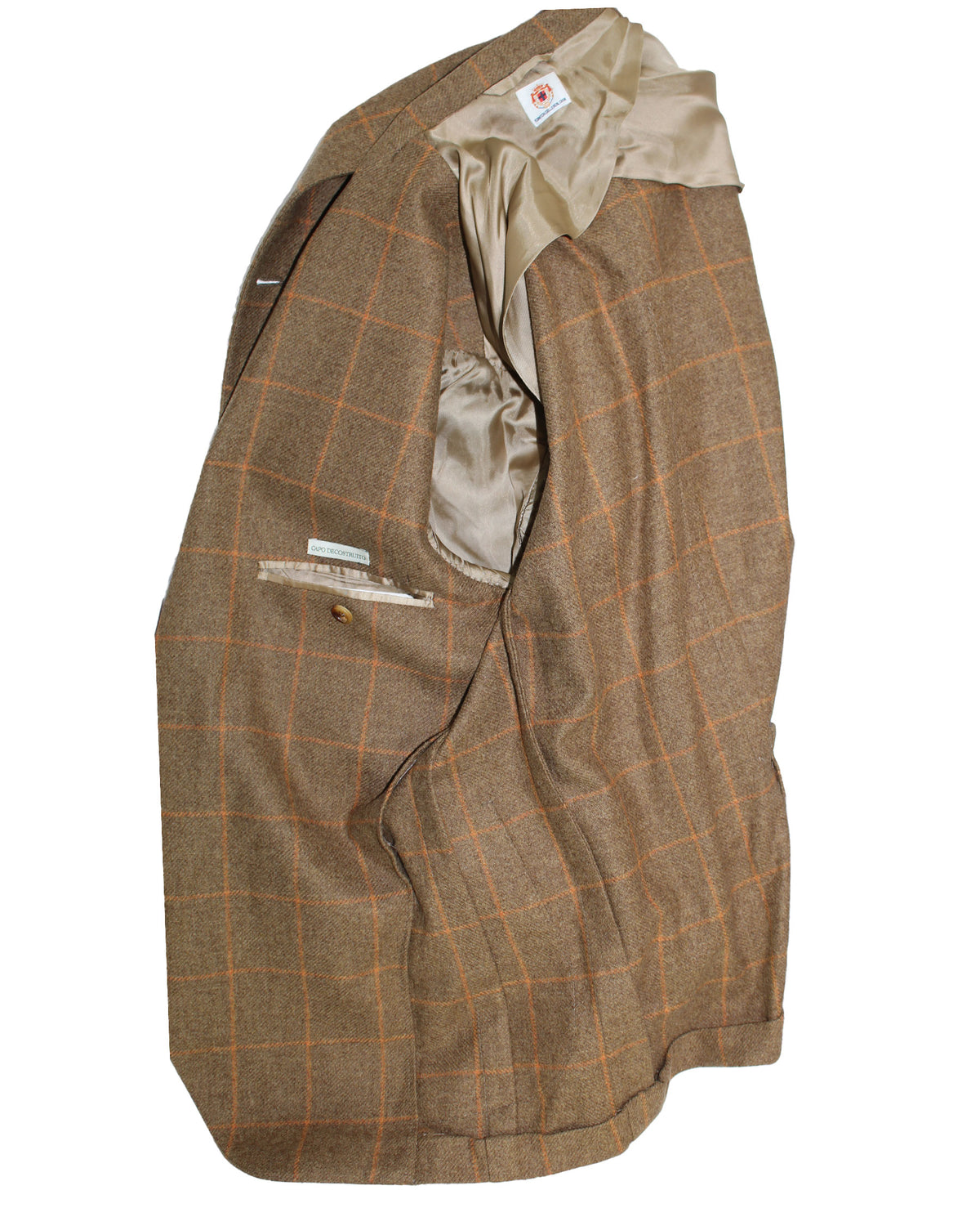 Luigi Borrelli Wool Sport Coat Brown Windowpane EU 50 / US 40 SALE