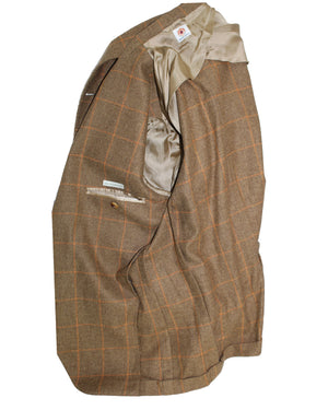 Luigi Borrelli Wool Sport Coat Brown Windowpane EU 50 / US 40 SALE