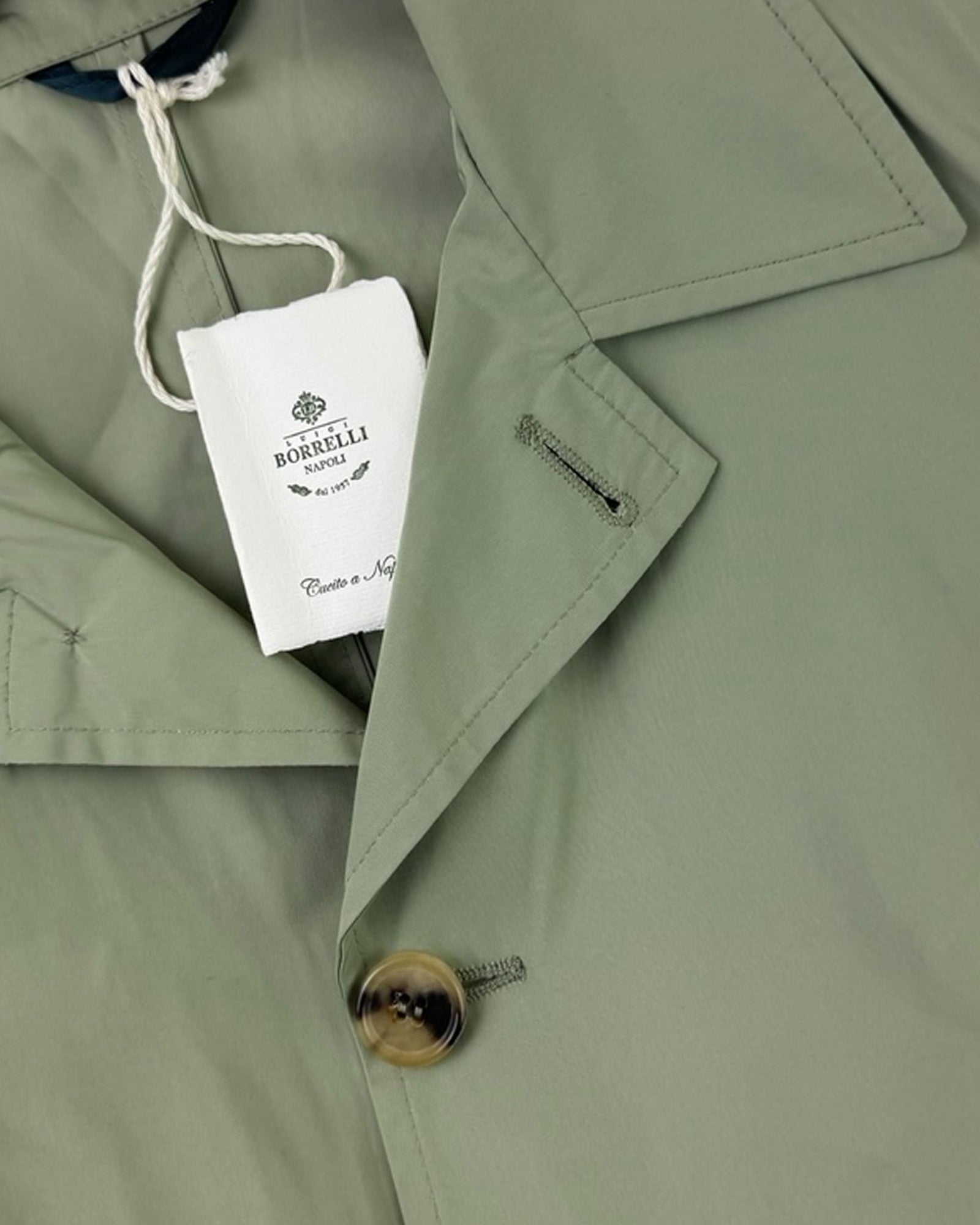 Luigi Borrelli Rain Coat Light Green EU 50 / US 40 SALE