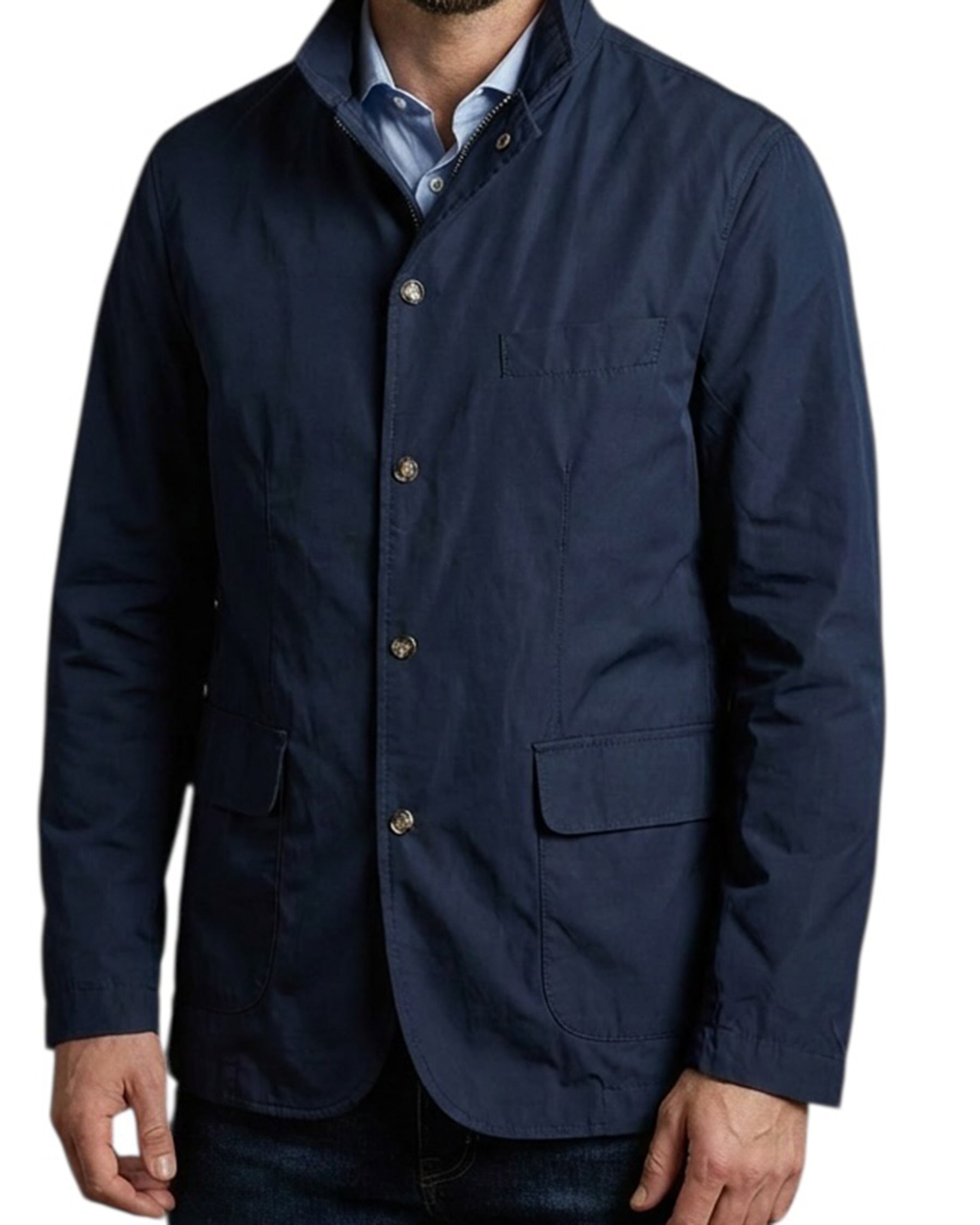 Luigi Borrelli Rain Coat Navy