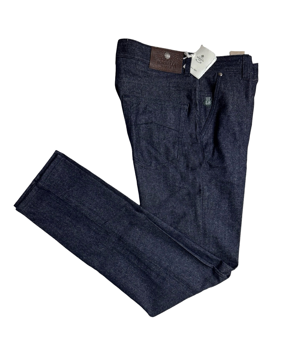 Luigi Borrelli Jeans Dark Blue Wool Cashmere 31 Slim Fit