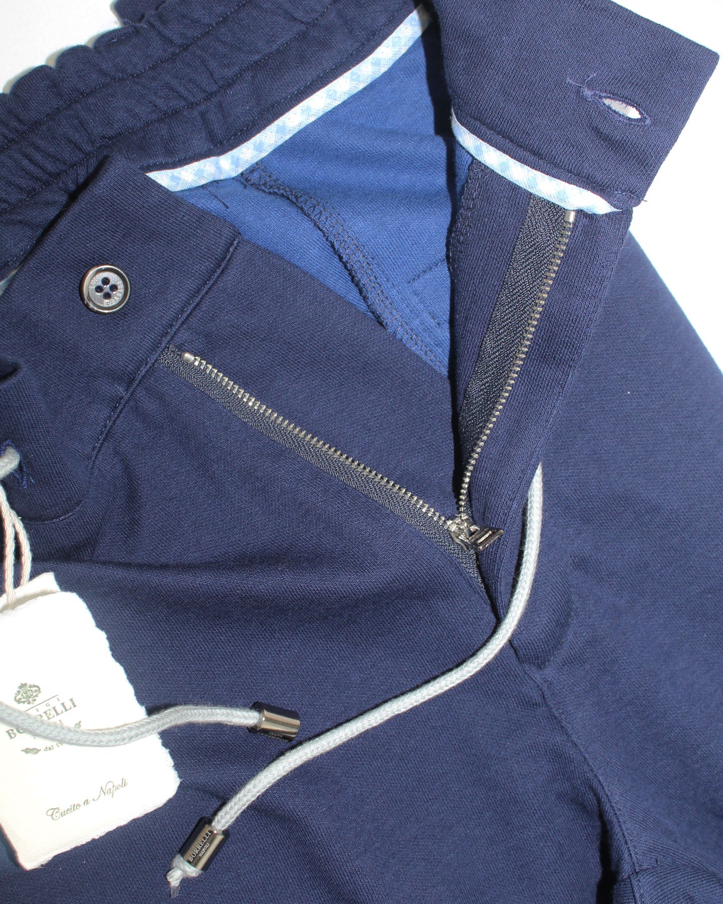 Luigi Borrelli Jogger Pants Navy Jersey
