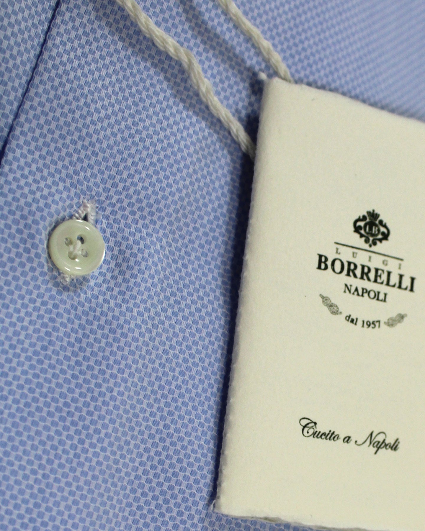 Luigi Borrelli Dress Shirt Blue Pattern