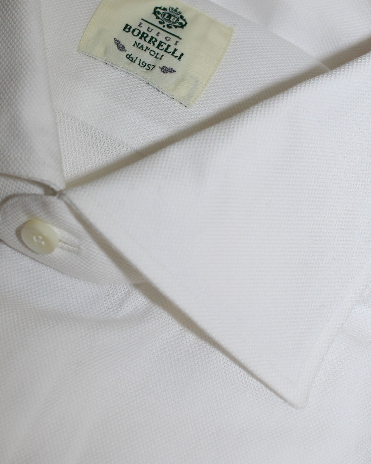 Luigi Borrelli Shirt White Spread Collar 