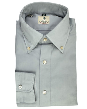 Luigi Borrelli Sport Shirt Gray Button-Down 39 - 15 1/2
