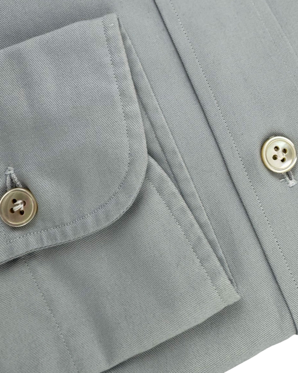 Luigi Borrelli Sport Shirt Gray Button-Down 39 - 15 1/2