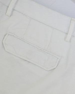 Luigi Borrelli Shorts White Cargo Pockets 35 Slim Fit - Linen Cotton SALE