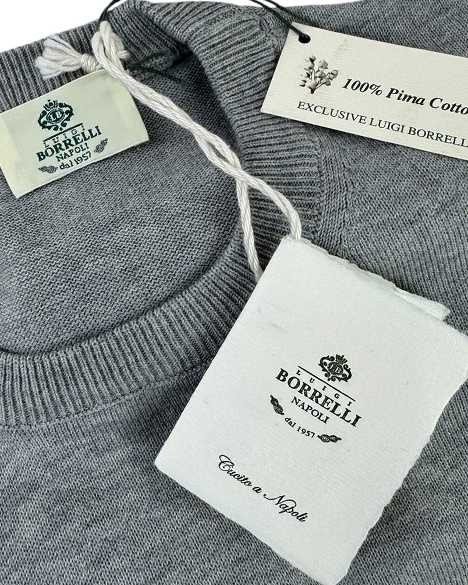 Luigi Borrelli Sweater Pima Cotton EU 46 / US 36