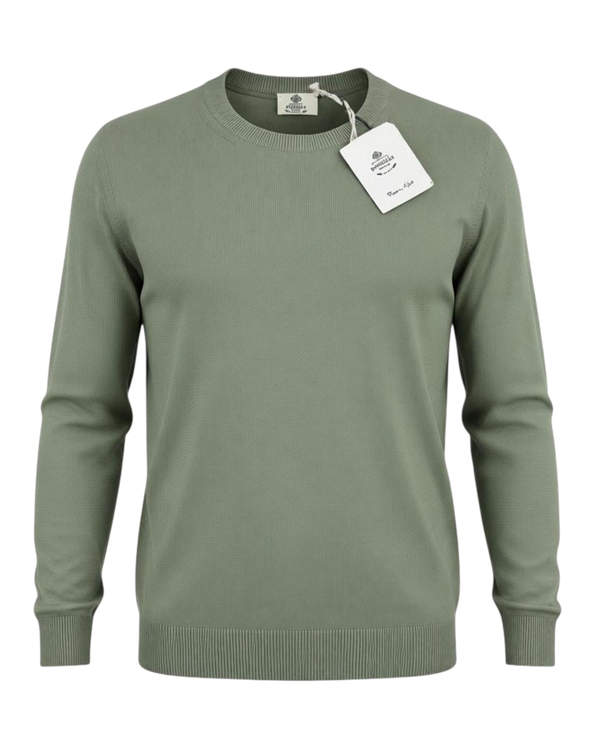 Luigi Borrelli Sweater Green Cotton EU 54 / US 44