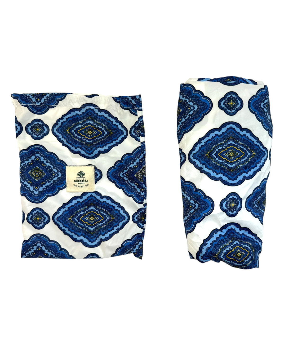 Luigi Borrelli Swim Shorts Blue Medallion New