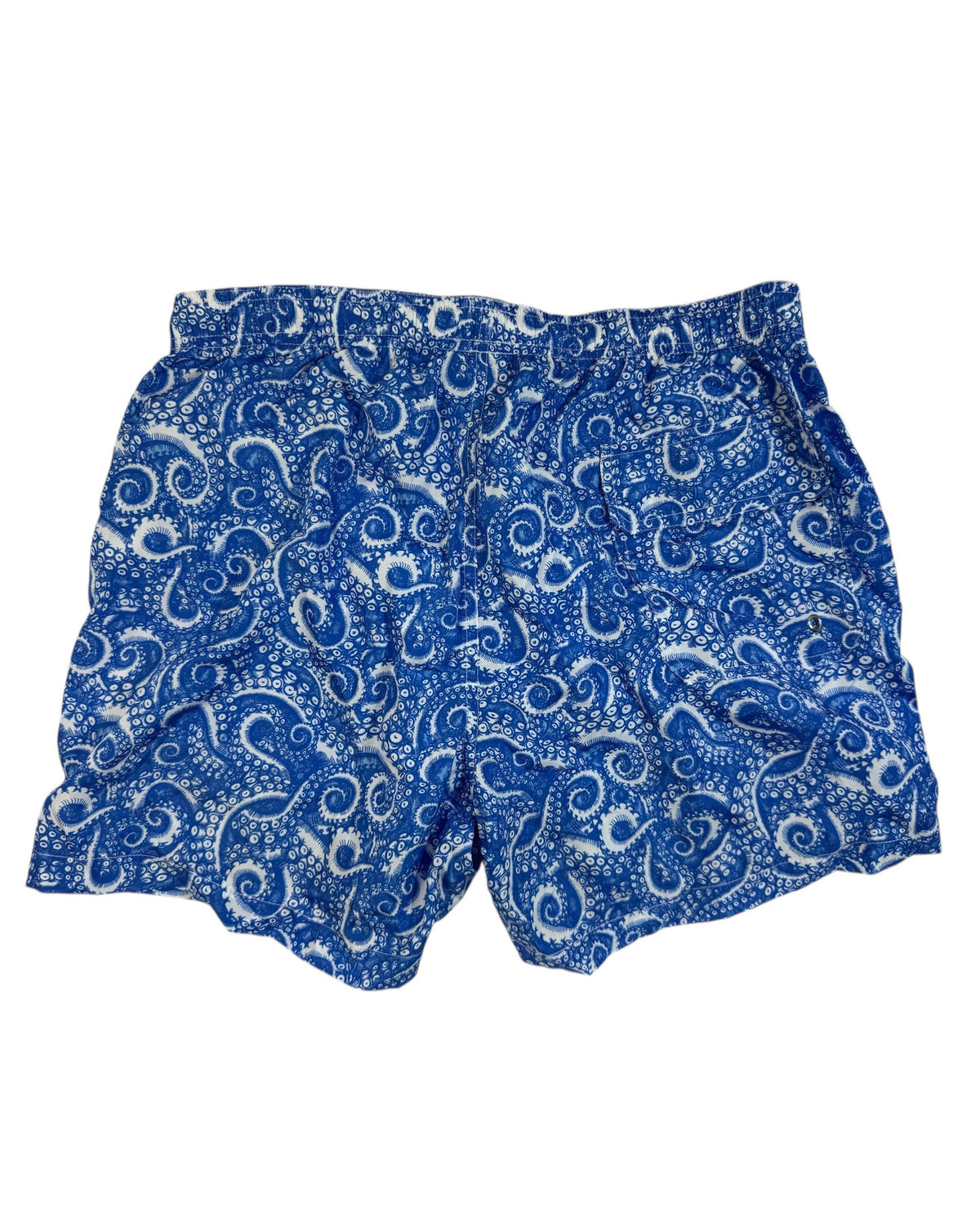 Luigi Borrelli Swim Shorts Royal Blue White Octopus L SALE