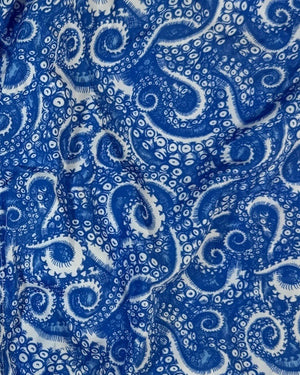 Luigi Borrelli Swim Shorts Royal Blue White Octopus L SALE