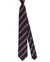 Luigi Borrelli Silk Tie Dark Blue Purple Stripes