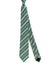 Luigi Borrelli Silk Tie Green Silver Stripes